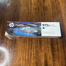 HP 972X High Yield Cyan PageWide Ink Cartridge LOR97AN SEP 2020 New, Sealed