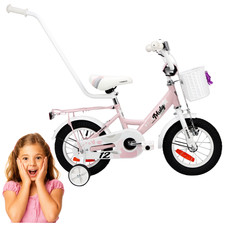Kinderfahrrad 12 Zoll Mädchen Fahrrad Bike Kinderrad Korb Schubstange Reflektor