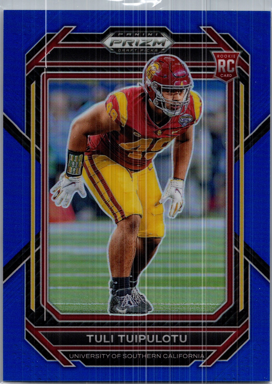 2023 Panini Prizm Draft Picks #171 Tuli Tuipulotu Prizms Blue #/199