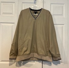 ?? Grant Thomas Tan and Black Pullover Lightweight Golf Windbreaker- XL