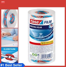 Clear Adhesive Film Pack of 33 6m x 15mm Tear Resistant High Transparency Roll