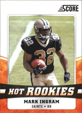 2011 Score Hot Rookies #20 Mark Ingram Rookie RC Card. rookie card picture