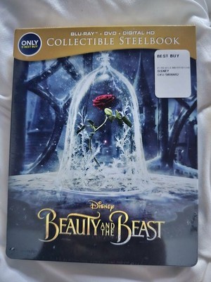 DISNEY BEAUTY AND THE BEAST SEALED MINT! BLU-RAY  DVD BEST BUY EXCL. Steelbook