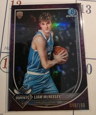 2025-26 Topps Bowman Chrome - Liam McNeeley #279 Purple Reptilian /199 (RC)