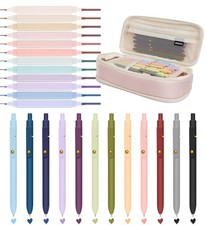 25PCS Aesthetic School Supplies with Big Capacity Pen Case, 12pcs Bible Highl...