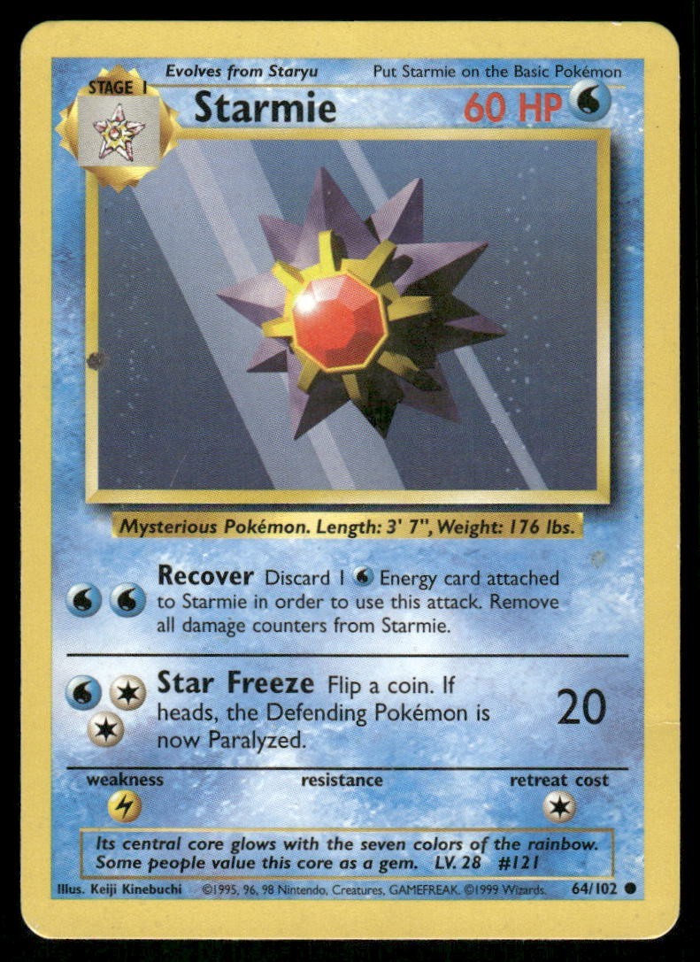 Starmie 64/102 Base Set Pokemon TCG trading card