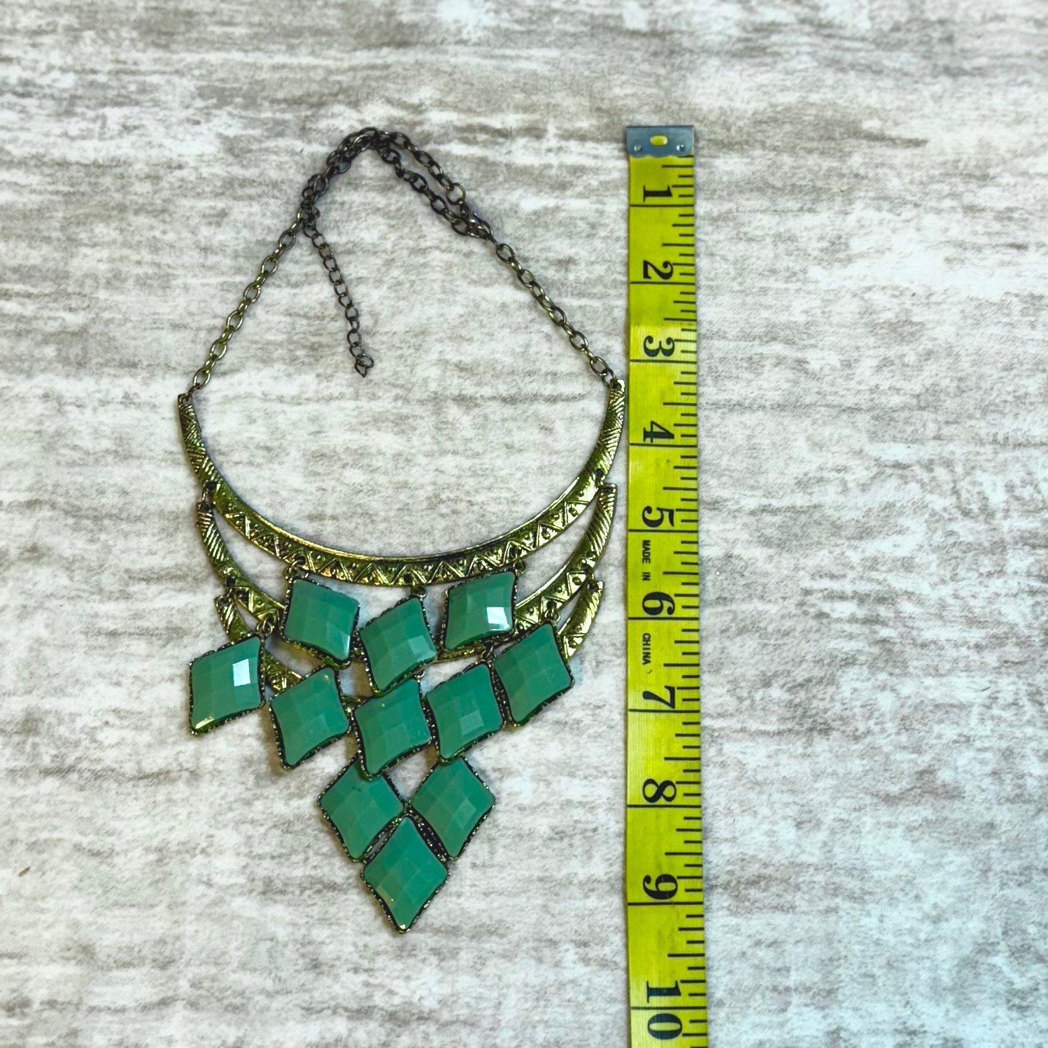 Necklace Bundle Geometric Gem Statement Retro Mil… - image 4