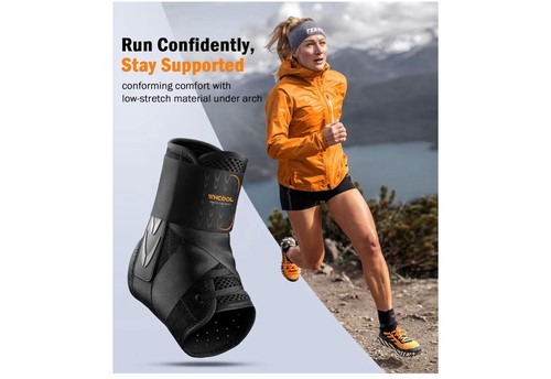 Ankle brace sprain quick lace support  women/men w/2 pads automatic shape - Picture 10 of 10