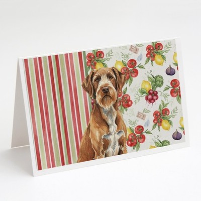 Caroline's Treasures Wirehaired Pointing Griffon Vegetables Greeting Cards Pk 8
