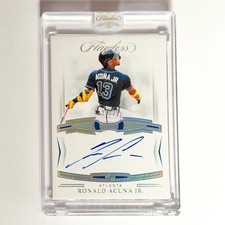 2022 Panini Flawless Ronald Acuna On card Auto Autograph /25 last number sealed