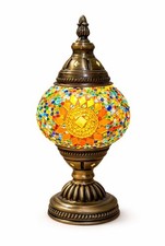 Moroccan Turkish Mosaic Table Lamp Handmade Glass Decor Bedside Night Light LED