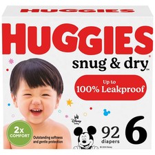 Huggies Snug  Dry Baby Disposable Diapers Huge Pack - Size 6