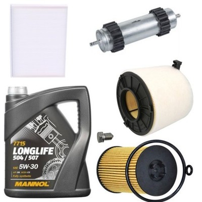 5L MANNOL 504/507 & FILTERS FULL SERVICE KIT FOR AUDI Q5 40 TDI QUATTRO 2018+