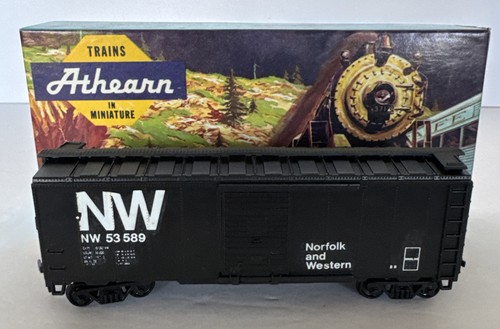 Caja de coche Athearn escala HO Norfolk and Western NW 53589 caja de una sola puerta caja original | Condition: Used