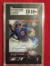 James Triantos 2023 Bowman Platinum Top Prospects Auto SGC 10/10 Cubs