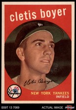 1959 Topps #251 Clete Boyer Yankees 6.5 - EX/MT+