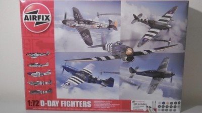 Airfix D-Day Fighters. Maßstab 1-72. Spitfire, Tempest, P-51D, Me-109, FW190. SALE