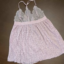VICTORIA'S SECRET Lace Lingerie in Soft Mauve Pink Sz L