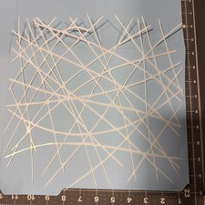 Fibers Lines Curved DIY 3D Layered AIRBRUSH Paint STENCIL Template LG 12  Grunge