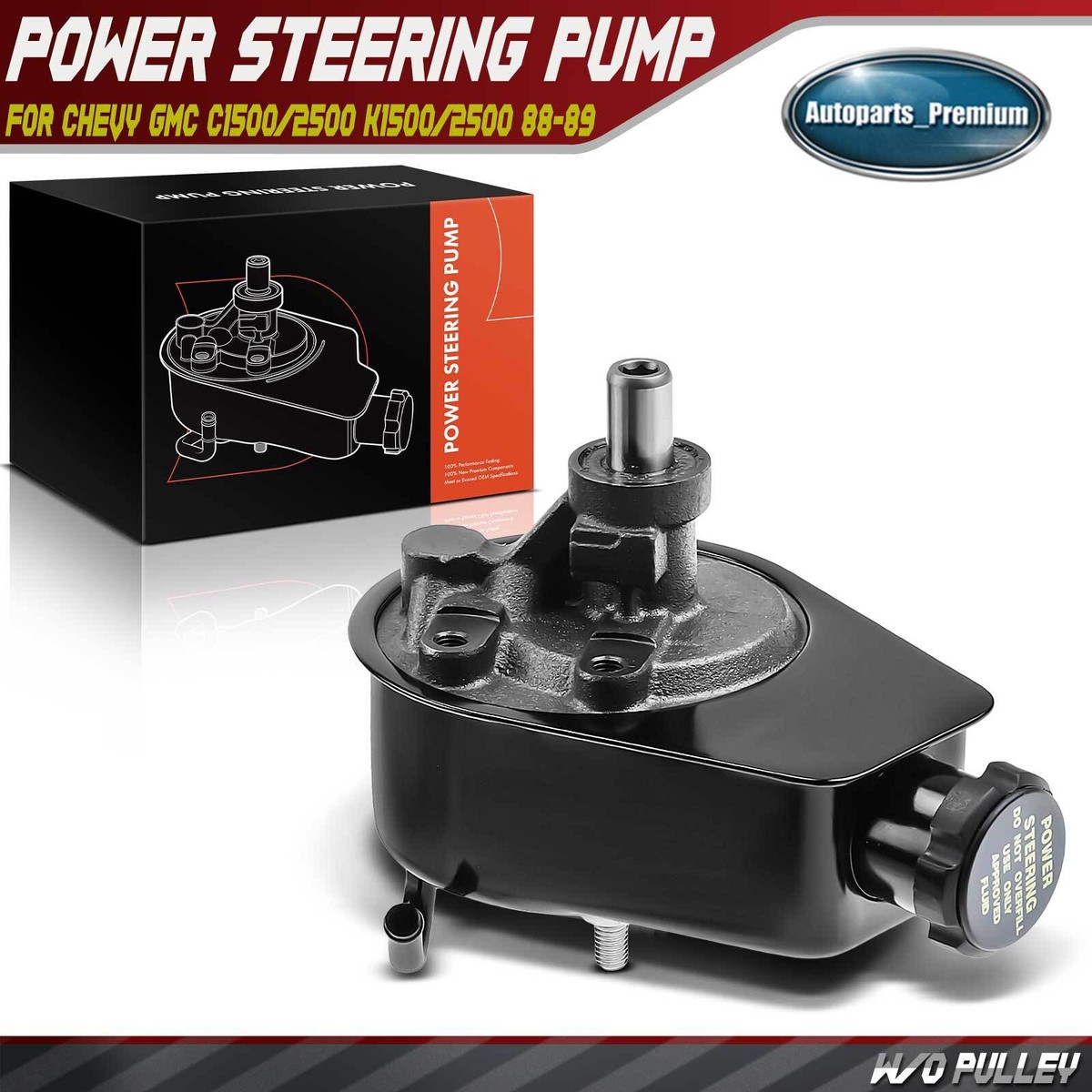 Power Steering Pump w/ Reservoir for Chevy GMC C1500 C2500 K1500 