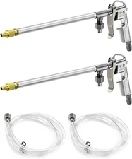 2 Pack 1/4” Aluminum Pneumatic Air Spray Gun Kit for Engine Cleaning Solvents