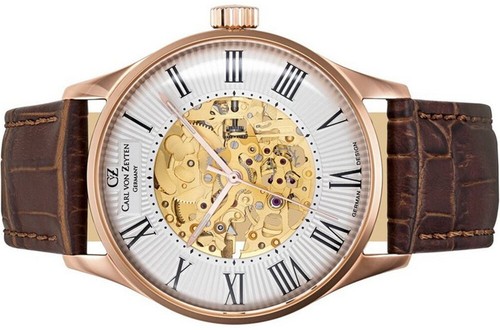 Carl von Zeyten CVZ0011RWH Feldberg Automatic rose gold white brown Men's Watch - Picture 3 of 6