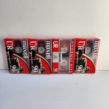 4 Pack Maxell UR 90 Minute Blank Audio Cassette Tapes Normal Bias New Sealed