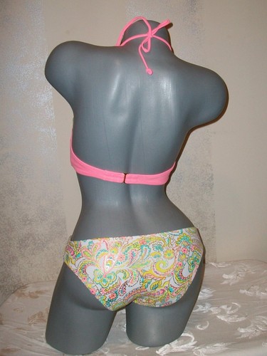 NIP Victoria Secret 34A XS White Paisley Gorgeous Bandeau Swimsuit Bikini - Picture 8 of 8