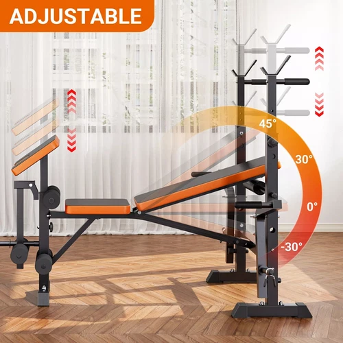 Multi Exercise Adjustable Folding Fitness Workout Bench with 7 Positions Fitness - Picture 45 of 51