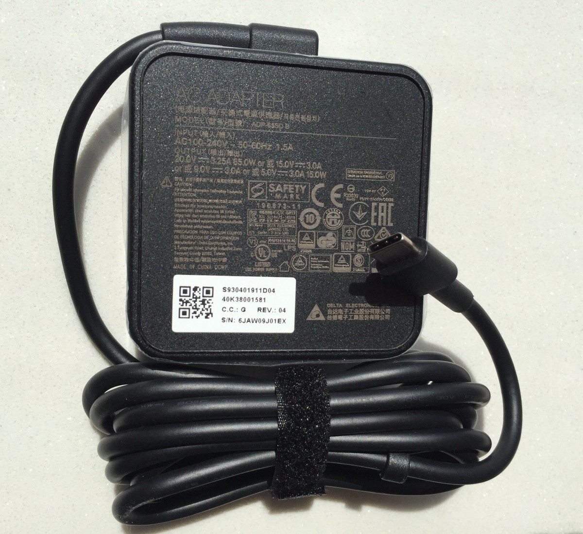 New Original MSI 65W Adapter&Cord for MSI Summit e13 Flip EVO