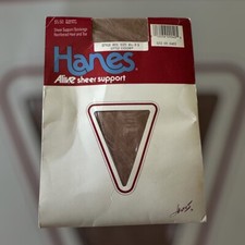Hanes Alive Sheer Support 805 Little Color Stockings Made in USA 8 1/2 -9 Small