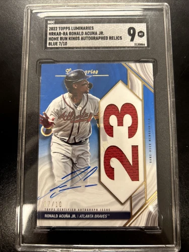 2022 Topps Luminaries Home Run Kings Ronald Acuna Auto Relic /10 
