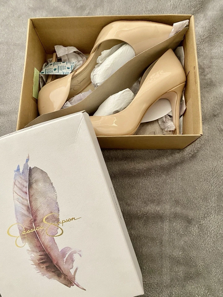 Bomba de tacón alto Jessica Simpson Prizma D’Orsay Sand Dune (desnuda) talla 9,5 Foto 2 de 4