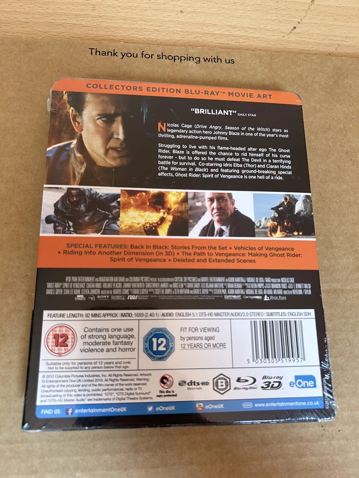 Ghost Rider: Spirit of Vengeance Ltd Ed 3D & 2D Blu Ray Steelbook NEW & SEALED - Image 2 of 4