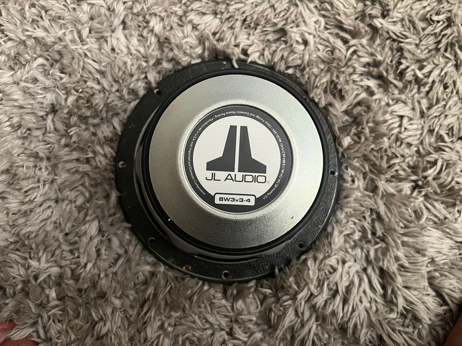 JL Audio 8W3v34 Single 4 Ohm 8 inch 250W RMS Power Car Subwoofer 1 No