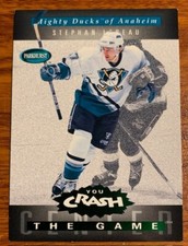 94 Parkhurst You Crash the Game Green #H1 Stephan Lebeau Mighty Ducks of Anaheim