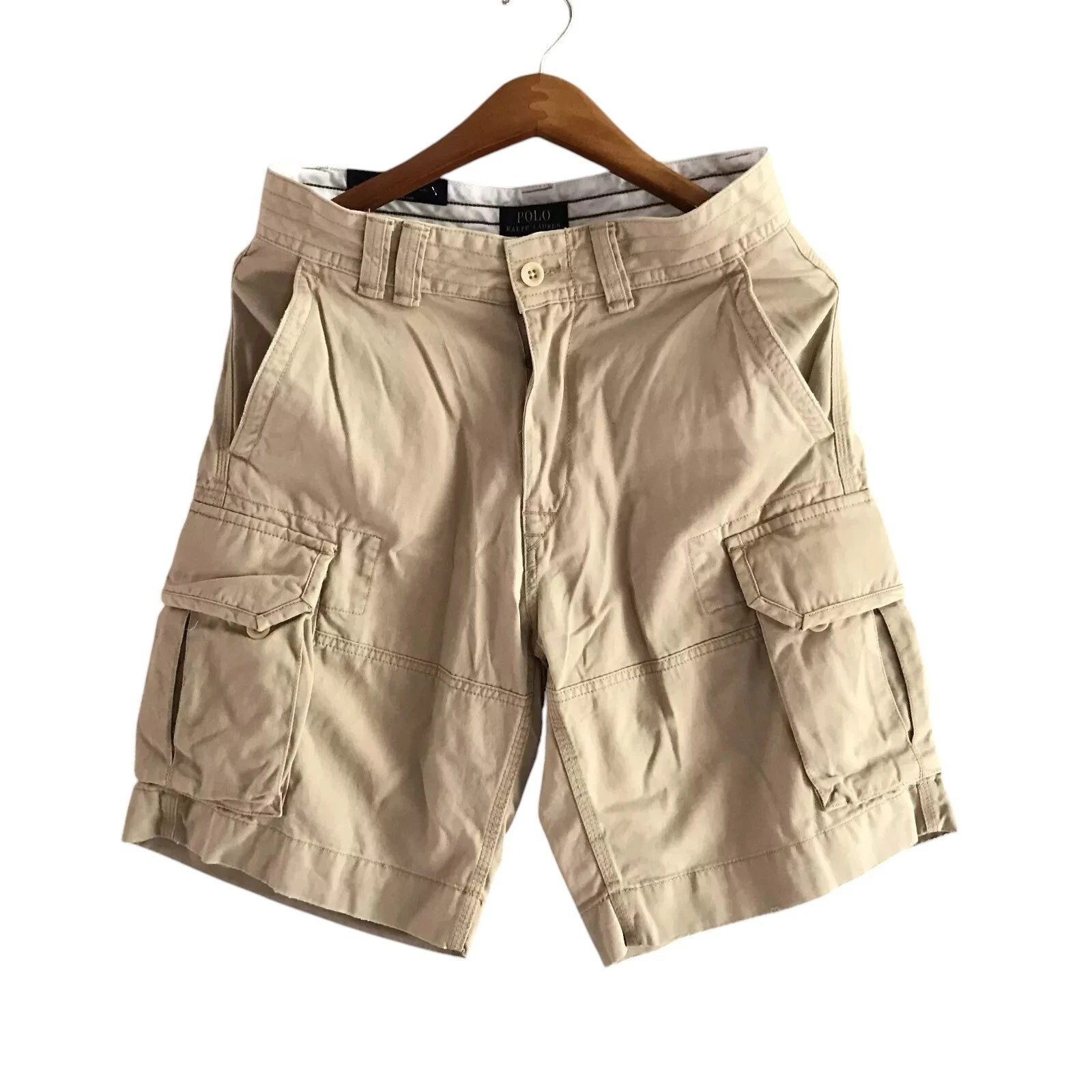 Polo Ralph Lauren Men's Cotton Chino Solid Khaki Classic Fit Cargo Shorts W29
Opens in a new window