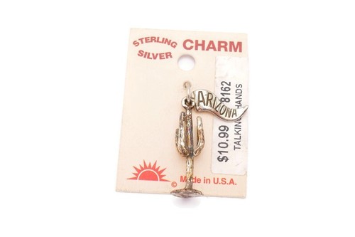 Vintage Sterling Silver 925 Arizona Cactus Charm
