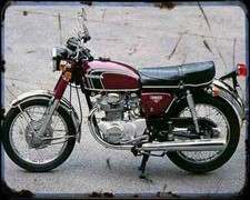 Honda Cb350K4 74 A4 Metal Sign Motorbike Vintage Aged