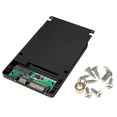 Plastic NGFF to SATA Solid State Hard Drive Box Adapter With Case Screw qq