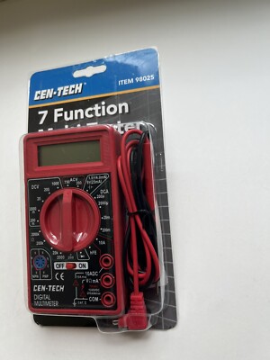 New Cen-Tech 7 function digital multimeter 98025