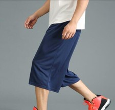 Mens Loose Fit Basketball Comfort White Blue Black Shorts Summer Pants New