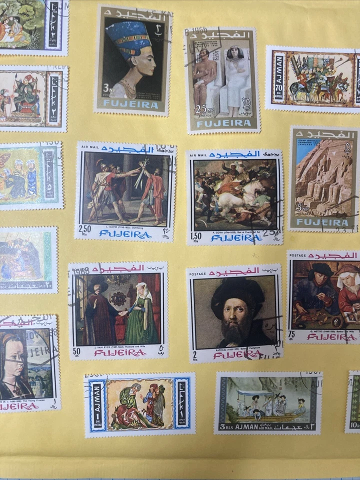 Bonito lote de 21 estampillas usadas vintage de Emiratos Árabes Unidos Fujeira años 60 raras MNH. ¡UNA OFERTA - MIRA! Foto 3 de 4