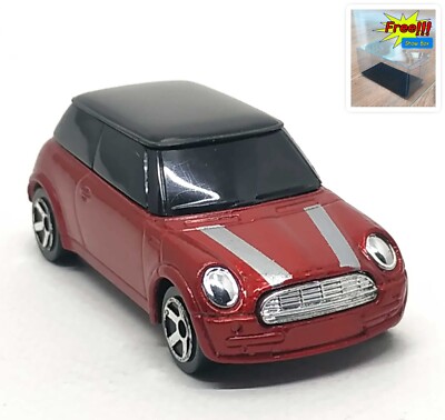 Majorette Mini Cooper Dark Red / Stripes Hood 1:63 (3