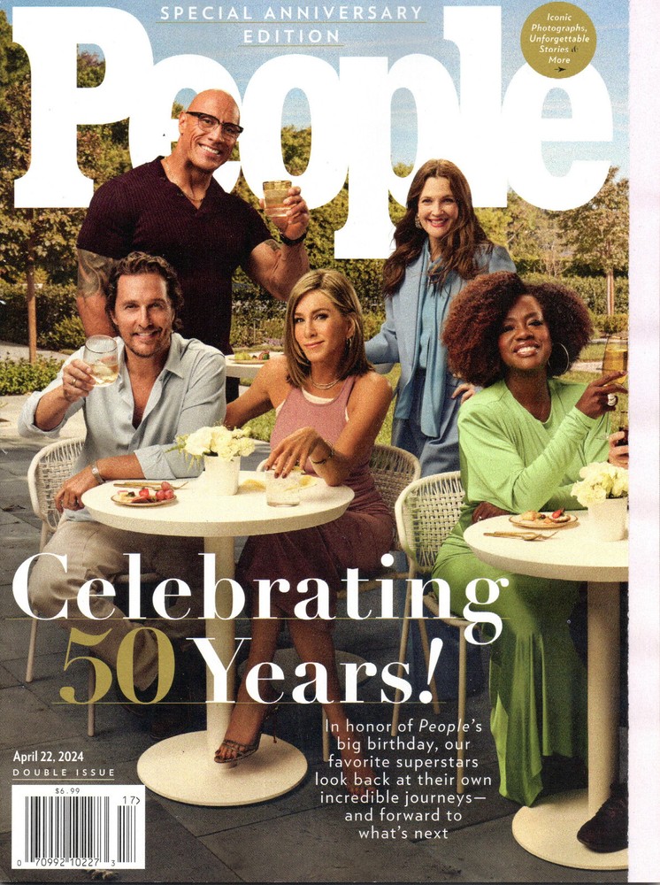 PEOPLE Magazine April 22 2024 50th Anniversary Edition Jennifer Aniston The Rock