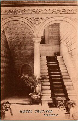 Toledo Spain Hotel Castilla Stairway Postcard Used 23556 Ebay