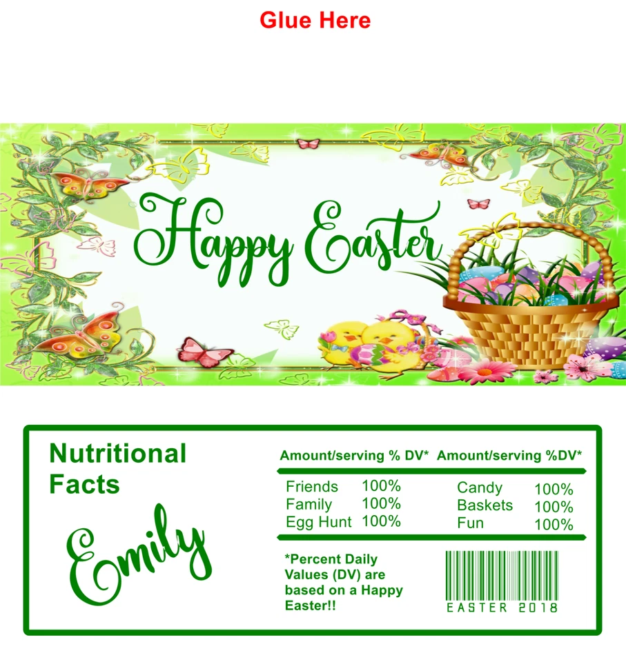 12 Envoltura de barra de caramelo Hershey Cruz de Pascua Fiesta Favor Diseños personalizados Personalizar Foto 3 de 4