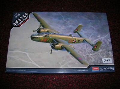 ACADEMY #12339 '' BRITISH RAF B-25 C/D AIR CRAFT ''  1/48 KIT , LOT # 6943