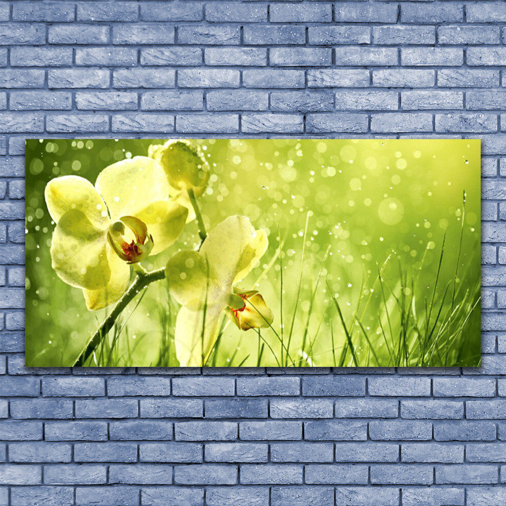 Impression sur toile fleurs 140x70 cm lavable avec châssis bois résistant aux UV
