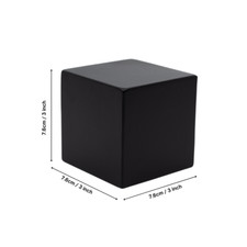 Black 3 Inch Solid Wood Block Cube 3x3x3 inches-riser, display, plant stand